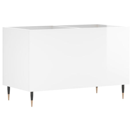 Vidaxl platenkast 74,5x38x48 cm bewerkt hout hoogglans wit