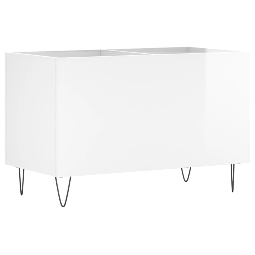 Vidaxl platenkast 74,5x38x48 cm bewerkt hout hoogglans wit