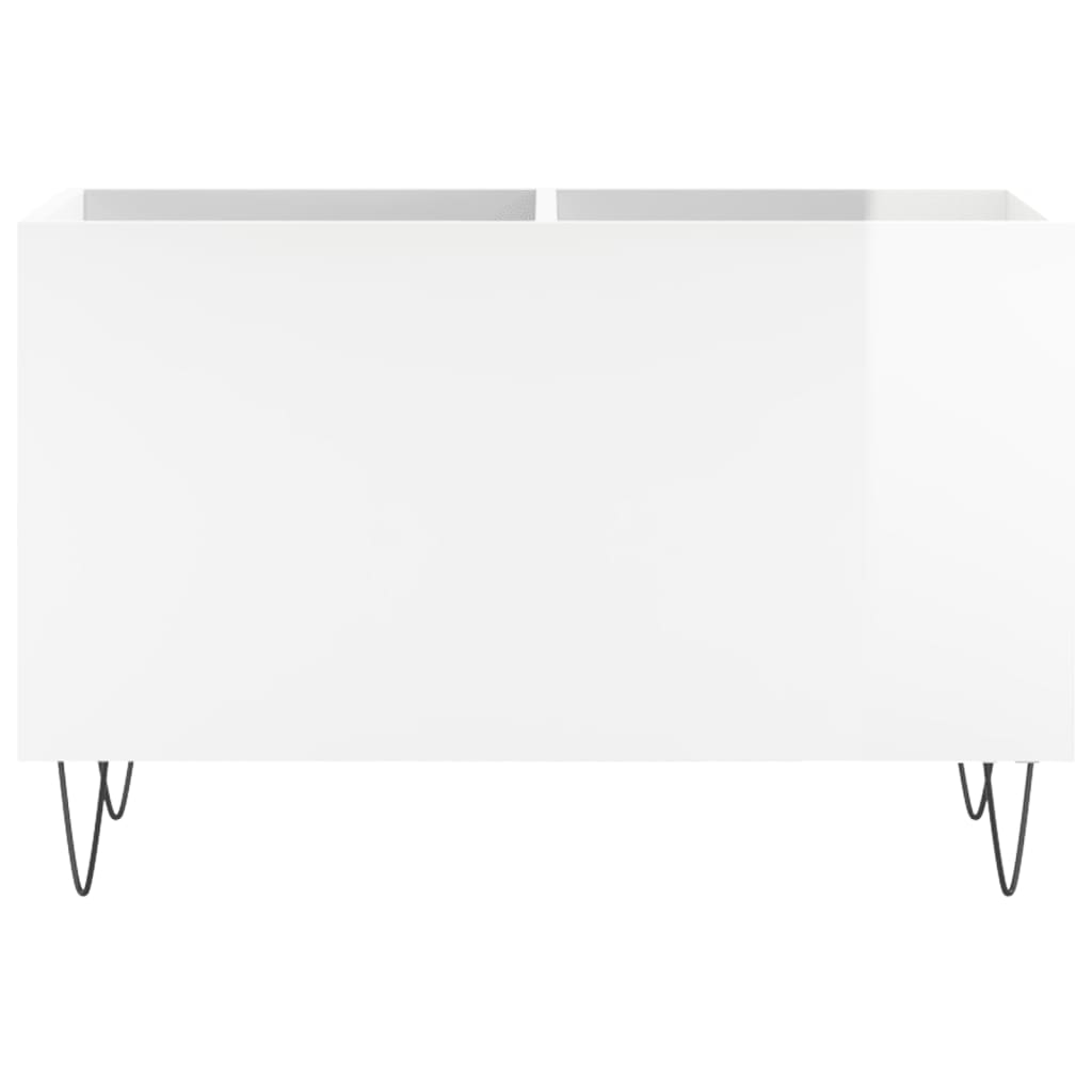 Vidaxl platenkast 74,5x38x48 cm bewerkt hout hoogglans wit