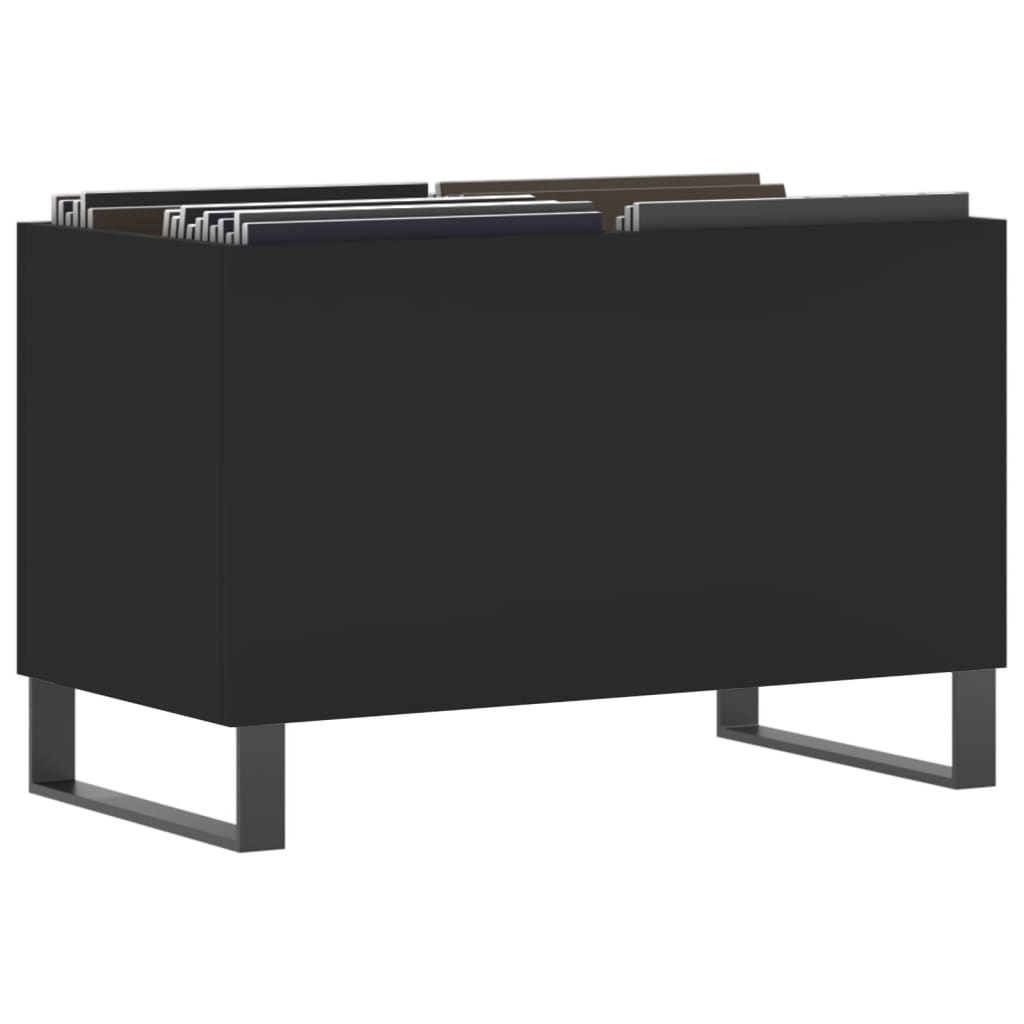 Vidaxl platenkast 74,5x38x48 cm bewerkt hout zwart