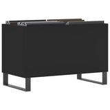 Vidaxl platenkast 74,5x38x48 cm bewerkt hout zwart