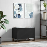 Vidaxl platenkast 74,5x38x48 cm bewerkt hout zwart