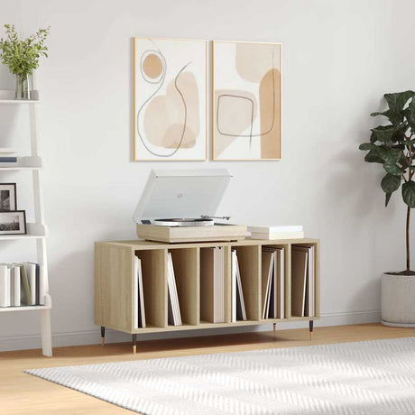 Vidaxl platenkast 100x38x48 cm bewerkt hout sonoma eikenkleurig