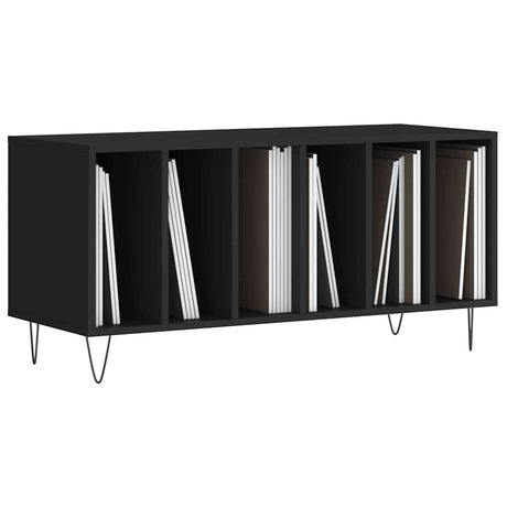 Vidaxl platenkast 100x38x48 cm bewerkt hout zwart