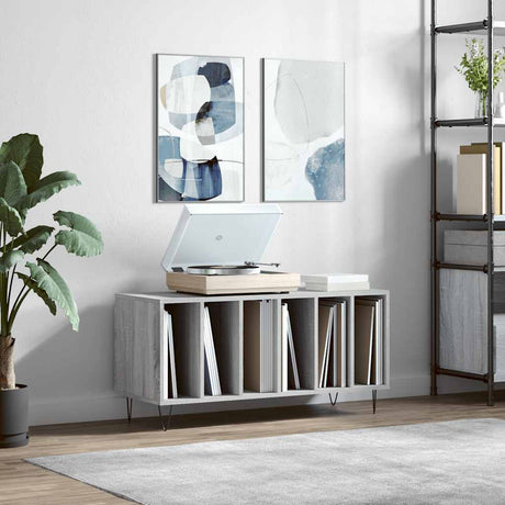 Vidaxl platenkast 100x38x48 cm bewerkt hout grijs sonoma eikenkleurig