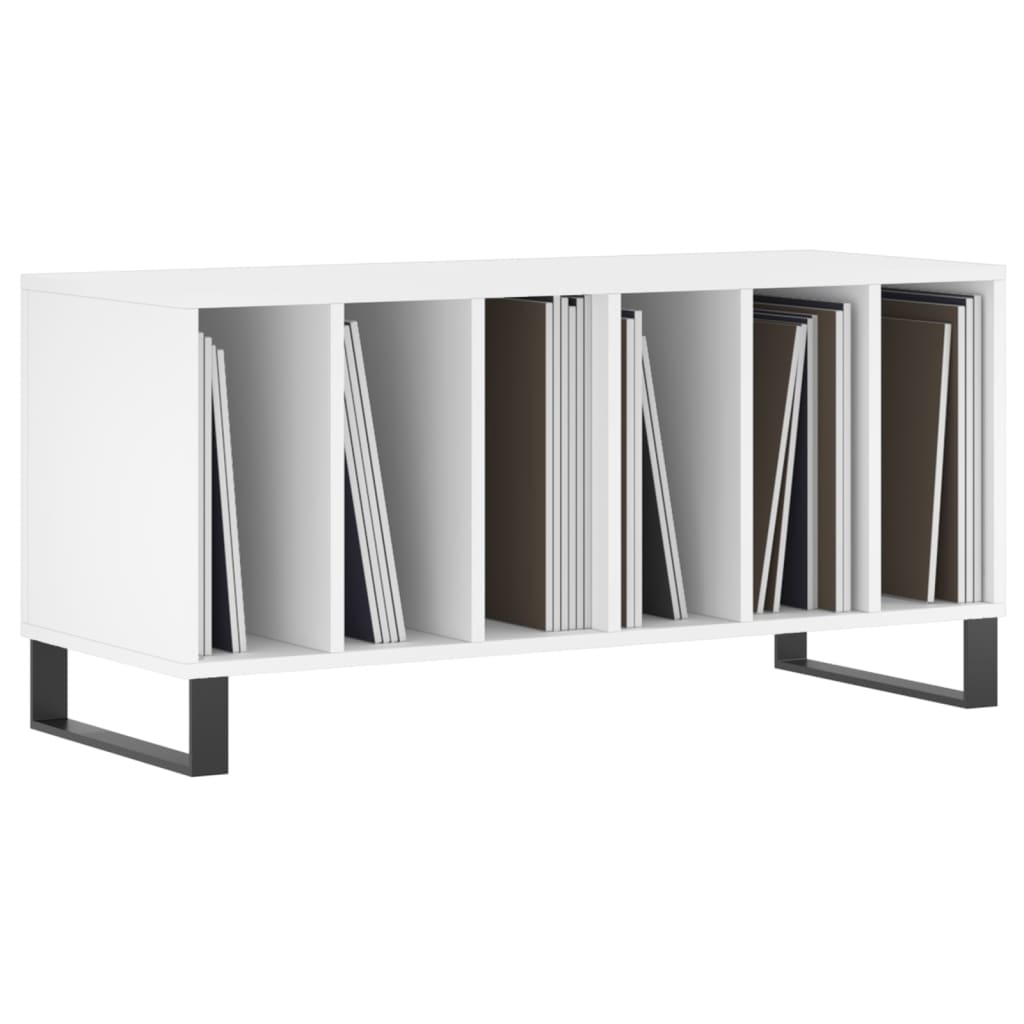 Vidaxl platenkast 100x38x48 cm bewerkt hout wit