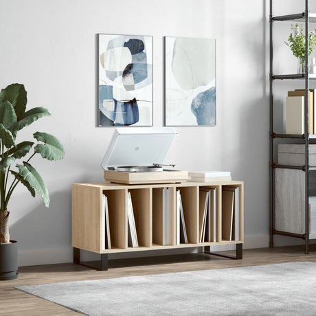 Vidaxl platenkast 100x38x48 cm bewerkt hout sonoma eikenkleurig