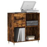 Vidaxl platenkast 84,5x38x89 cm bewerkt hout gerookt eikenkleurig