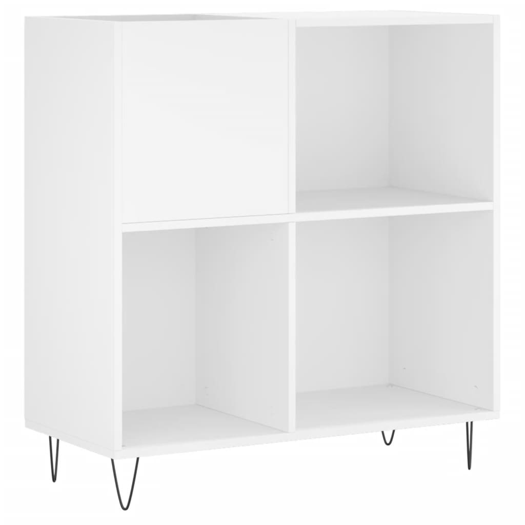 Vidaxl platenkast 84,5x38x89 cm bewerkt hout wit