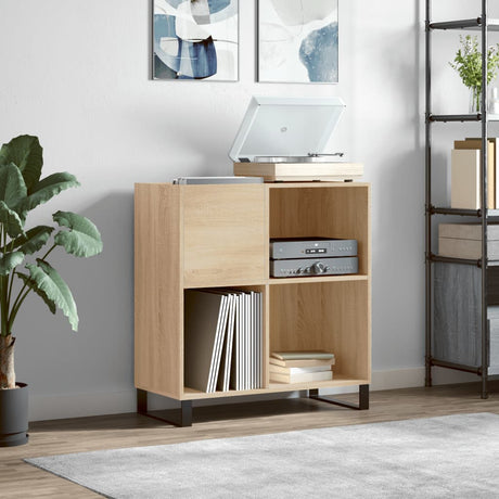 Vidaxl platenkast 84,5x38x89 cm bewerkt hout sonoma eikenkleurig