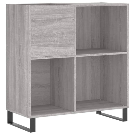 Vidaxl platenkast 84,5x38x89 cm bewerkt hout grijs sonoma eikenkleurig