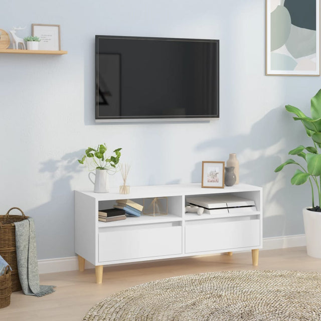 Vidaxl tv-meubel 100x34,5x44,5 cm bewerkt hout wit