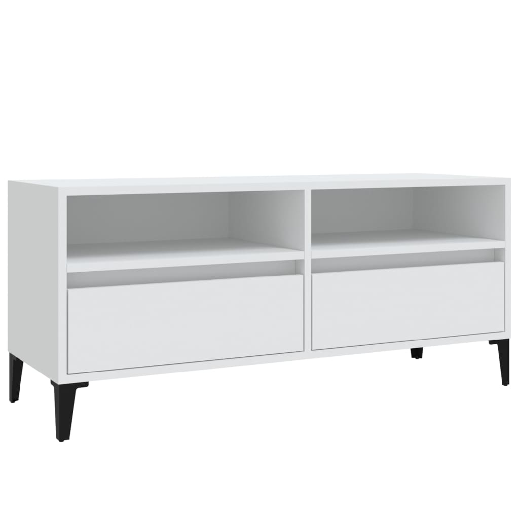 Vidaxl tv-meubel 100x34,5x44,5 cm bewerkt hout wit