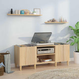 Vidaxl platenkast sonoma eiken 121x38x48 cm bewerkt hout