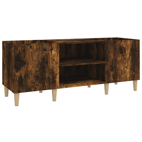 Vidaxl platenkast 121x38x48 cm bewerkt hout gerookt eikenkleurig
