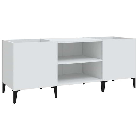 Vidaxl platenkast 121x38x48 cm bewerkt hout wit