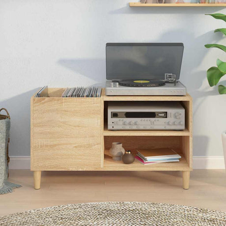Vidaxl platenkast 84,5x38x48 cm bewerkt hout sonoma eikenkleurig