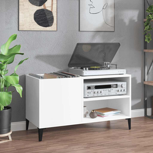 Vidaxl platenkast 84,5x38x48 cm bewerkt hout wit