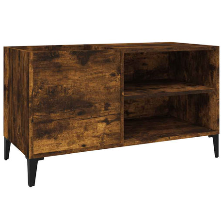Vidaxl platenkast 84,5x38x48 cm bewerkt hout gerookt eikenkleurig