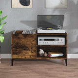 Vidaxl platenkast 84,5x38x48 cm bewerkt hout gerookt eikenkleurig