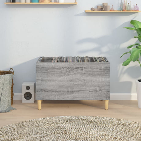 Vidaxl platenkast 74,5x38x48 cm bewerkt hout grijs sonoma eikenkleurig
