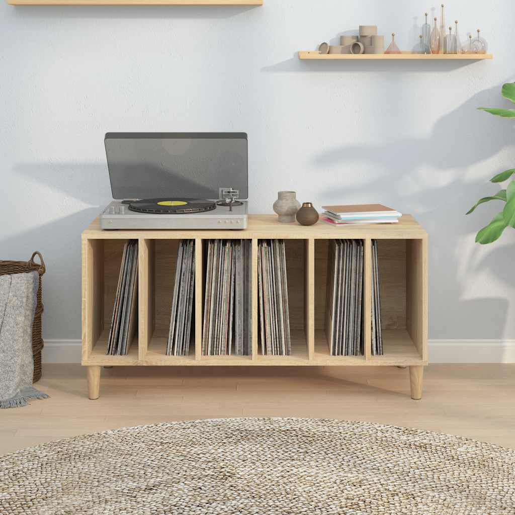 Vidaxl platenkast 100x38x48 cm bewerkt hout sonoma eikenkleurig