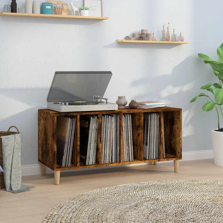 Vidaxl platenkast 100x38x48 cm bewerkt hout gerookt eikenkleurig