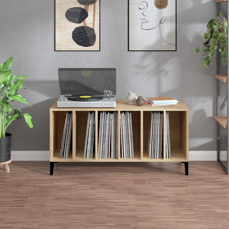 Vidaxl platenkast 100x38x48 cm bewerkt hout sonoma eikenkleurig