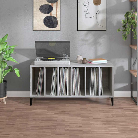 Vidaxl platenkast 100x38x48 cm bewerkt hout grijs sonoma eikenkleurig