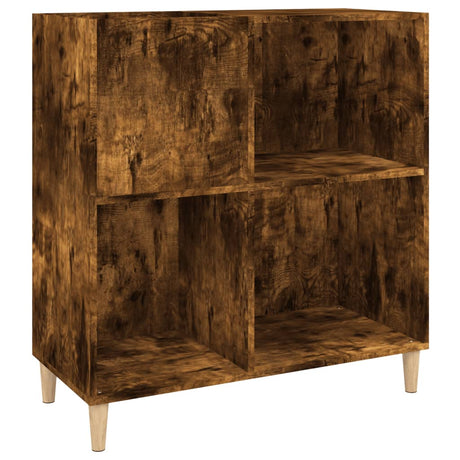 Vidaxl platenkast 84,5x38x89 cm bewerkt hout gerookt eikenkleurig