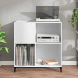 Vidaxl platenkast 84,5x38x89 cm bewerkt hout wit