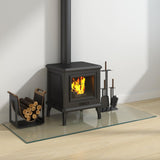 Vidaxl vuurplaats glazen plaat transparant 120 x 50 cm glas
