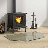 Vidaxl vuurplaats glazen plaat transparant 80 x 50 cm glas