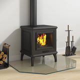 Vidaxl vuurplaats glazen plaat transparant 80 x 60 cm glas