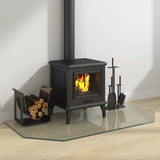 Vidaxl vuurplaats glazen plaat transparant 120 x 60 cm glas