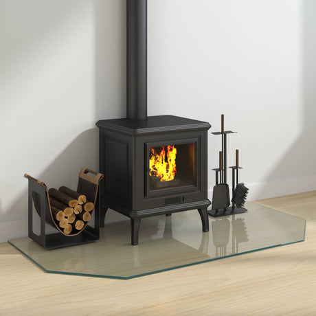 Vidaxl vuurplaats glazen plaat doorzichtig 120 x 60 cm glas