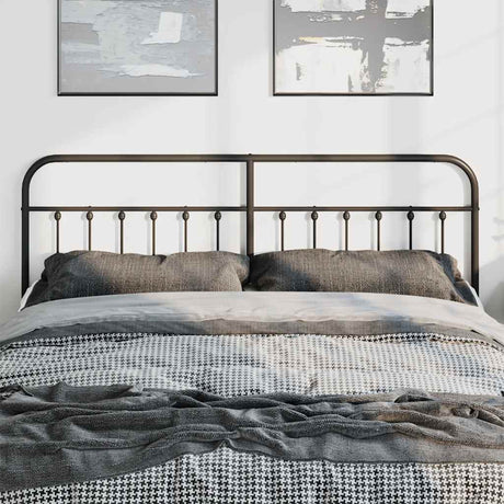 Vidaxl vervangend hoofdbord metaal zwart 193 cm