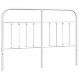 Vidaxl vervangend hoofdbord metaal wit 140 cm