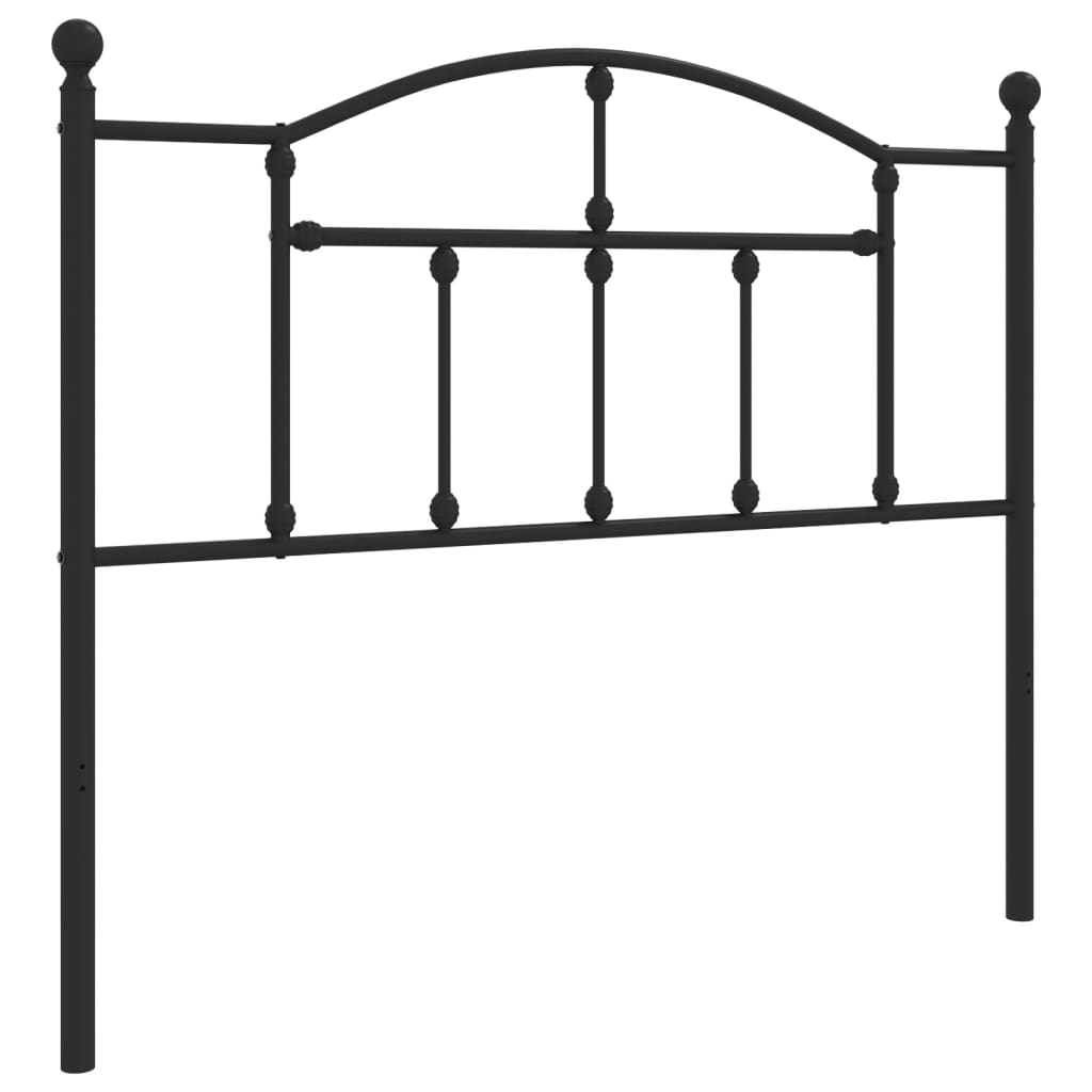 Vidaxl vervangend hoofdbord 107 cm metaal zwart
