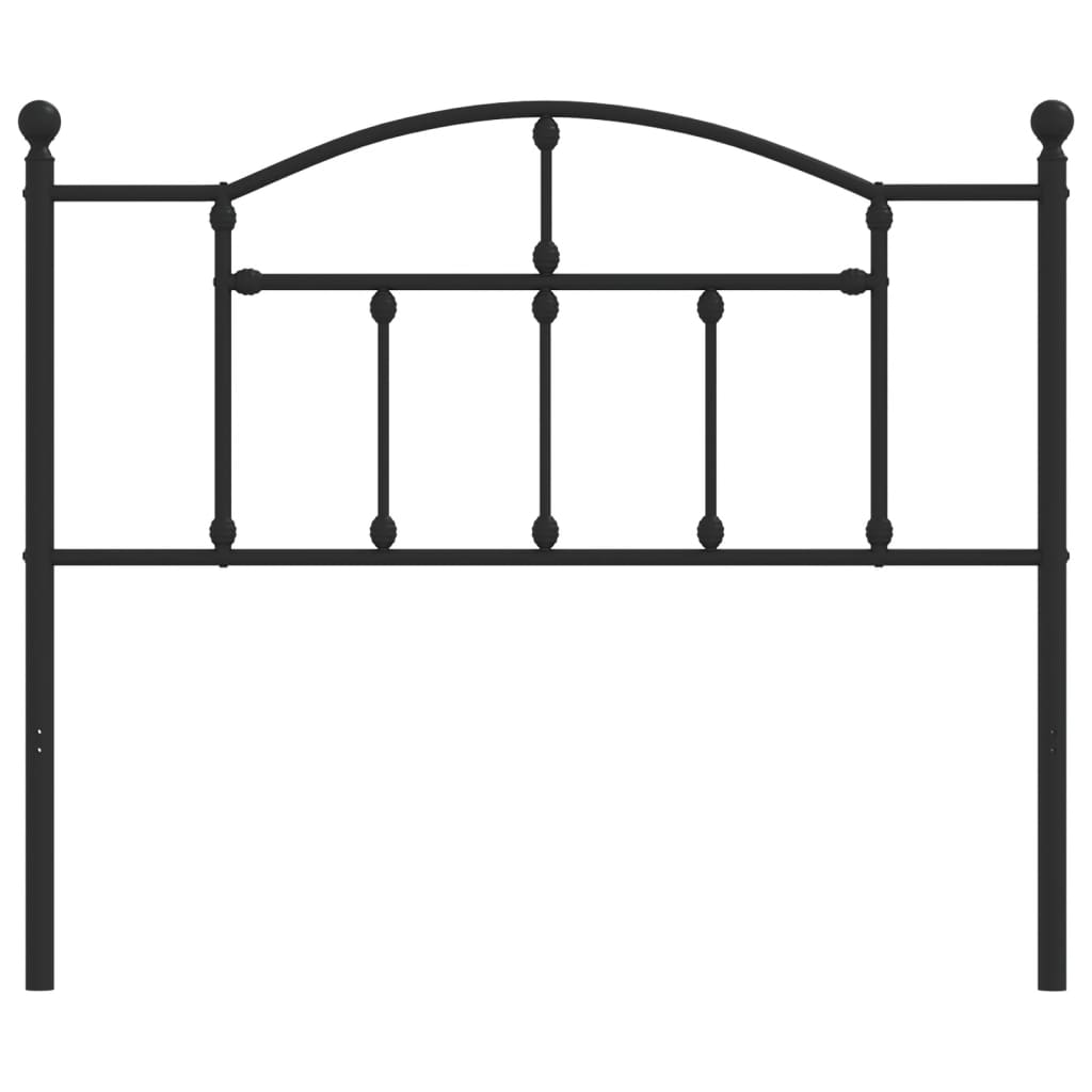 Vidaxl vervangend hoofdbord 107 cm metaal zwart
