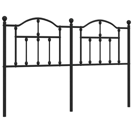 Vidaxl vervangend hoofdbord 135 cm metaal zwart