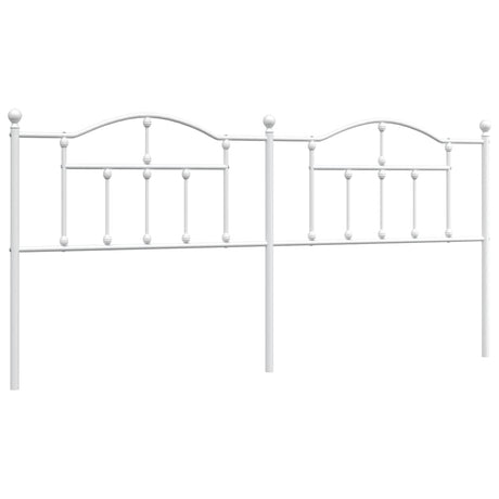 Vidaxl vervangend hoofdbord 200 cm metaal wit