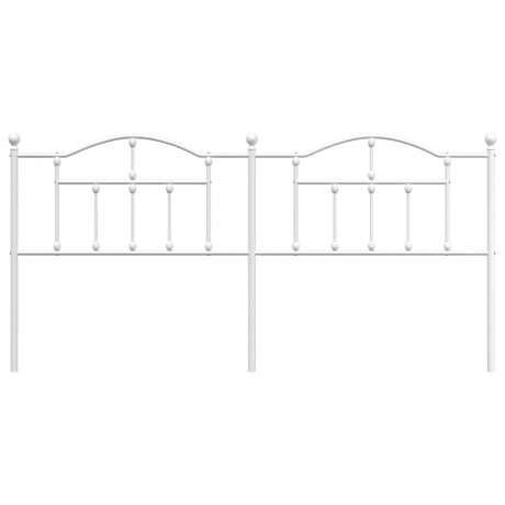Vidaxl vervangend hoofdbord 200 cm metaal wit