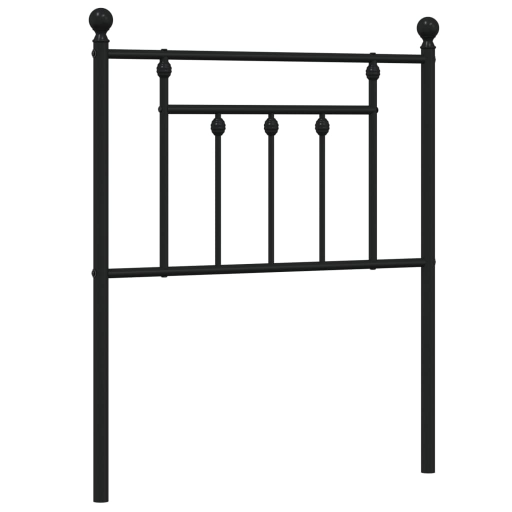Vidaxl vervangend hoofdbord 75 cm metaal zwart