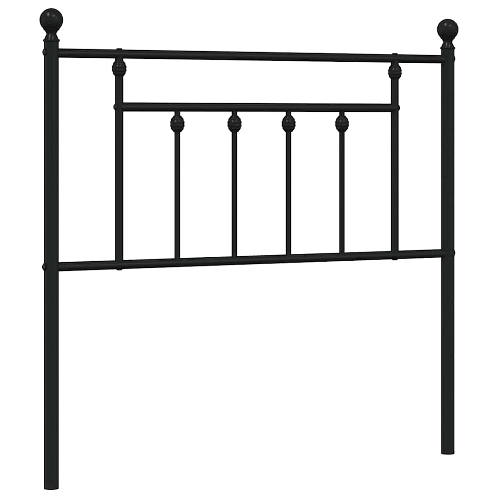 Vidaxl vervangend hoofdbord 90 cm metaal zwart