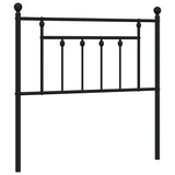 Vidaxl vervangend hoofdbord 90 cm metaal zwart