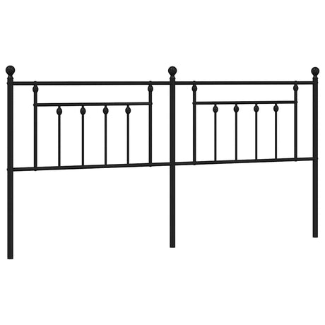 Vidaxl vervangend hoofdbord 200 cm metaal zwart