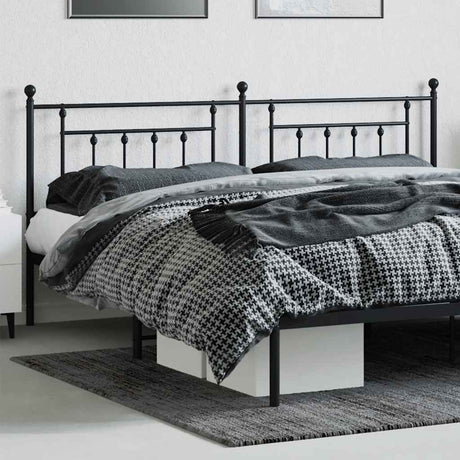 Vidaxl vervangend hoofdbord 200 cm metaal zwart