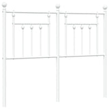 Vidaxl vervangend hoofdbord 120 cm metaal wit
