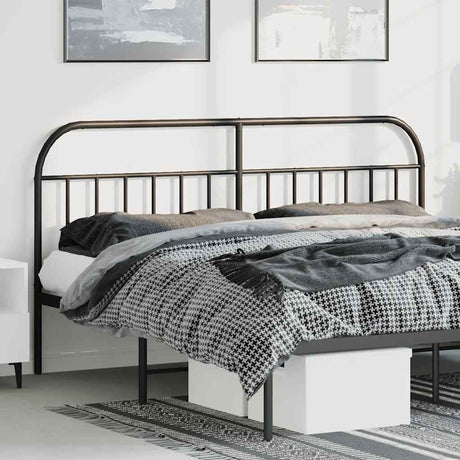 Vidaxl vervangend hoofdbord metaal zwart 180 cm